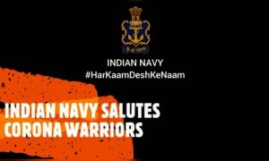 જુઓ ભારતીય નૌકાદળે કઈ રીતે માન્યો કોરોના વોરિયર્સનો આભાર